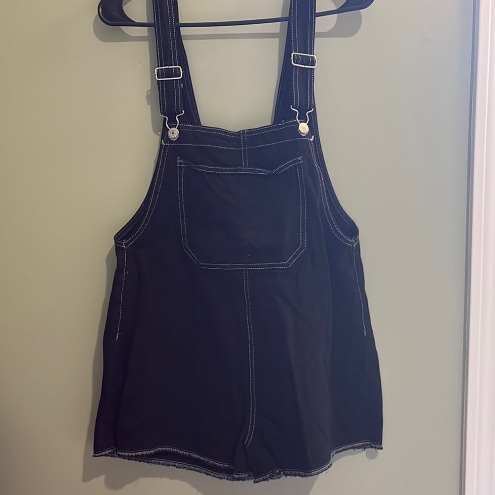 Black Denim Overalls